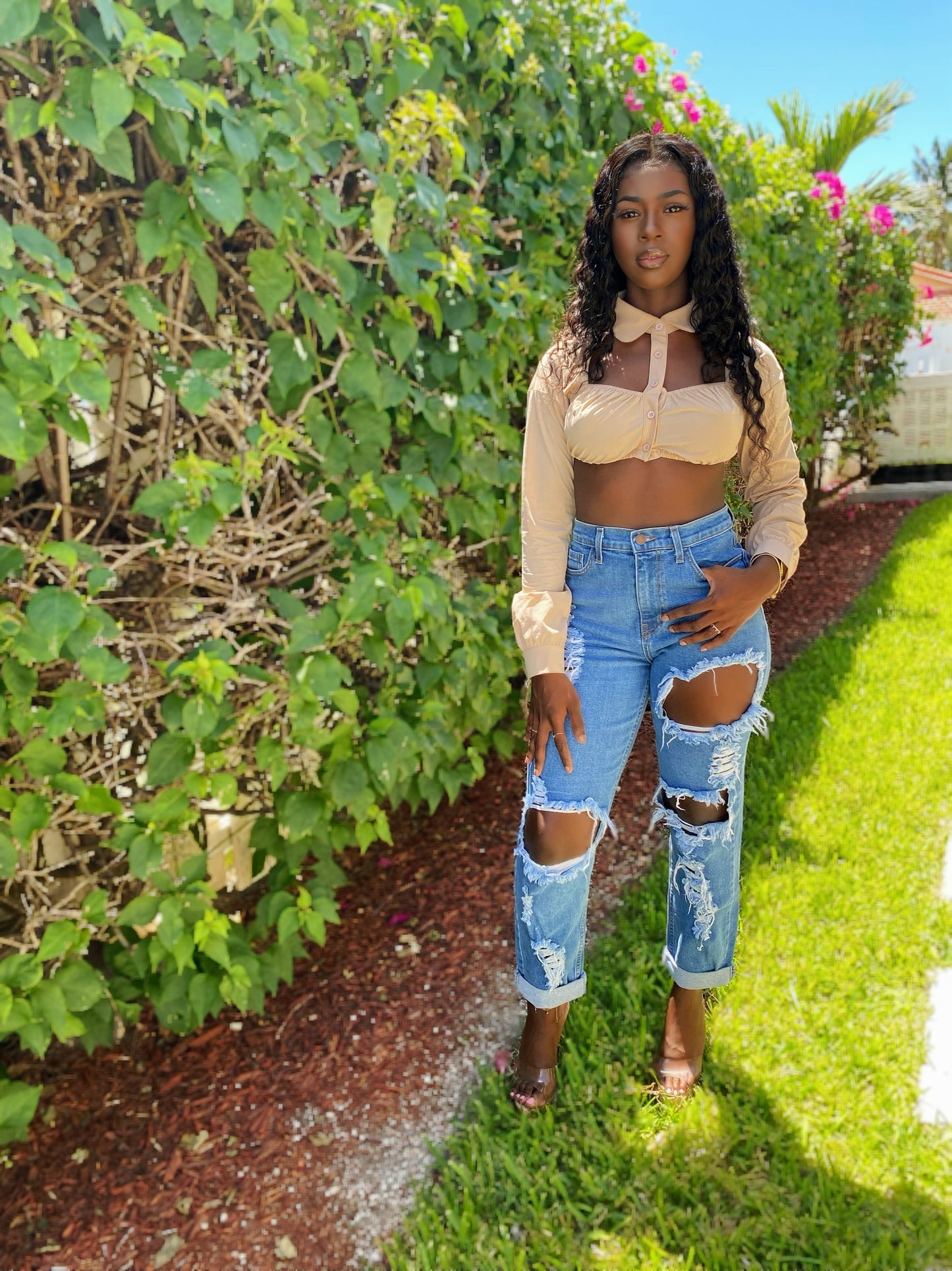"Caramel" Crop Top
