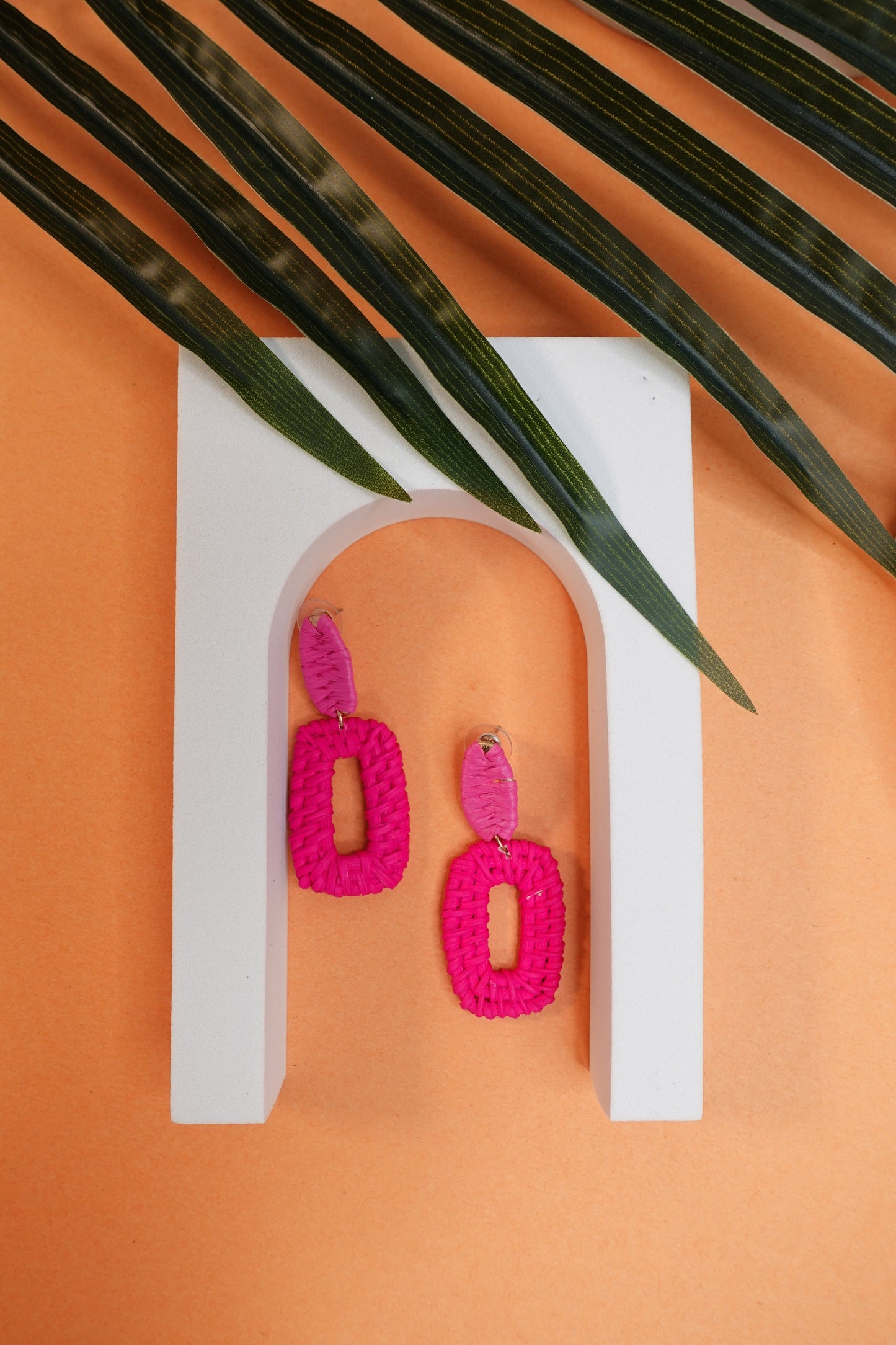 'Krystal' Drop Earrings (pink)