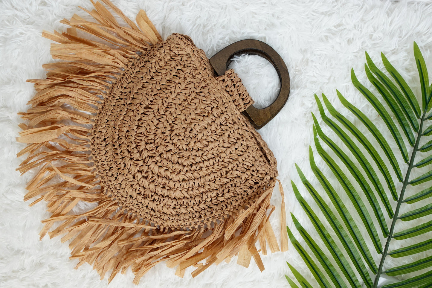 'Kiara' Fringe Straw Bag