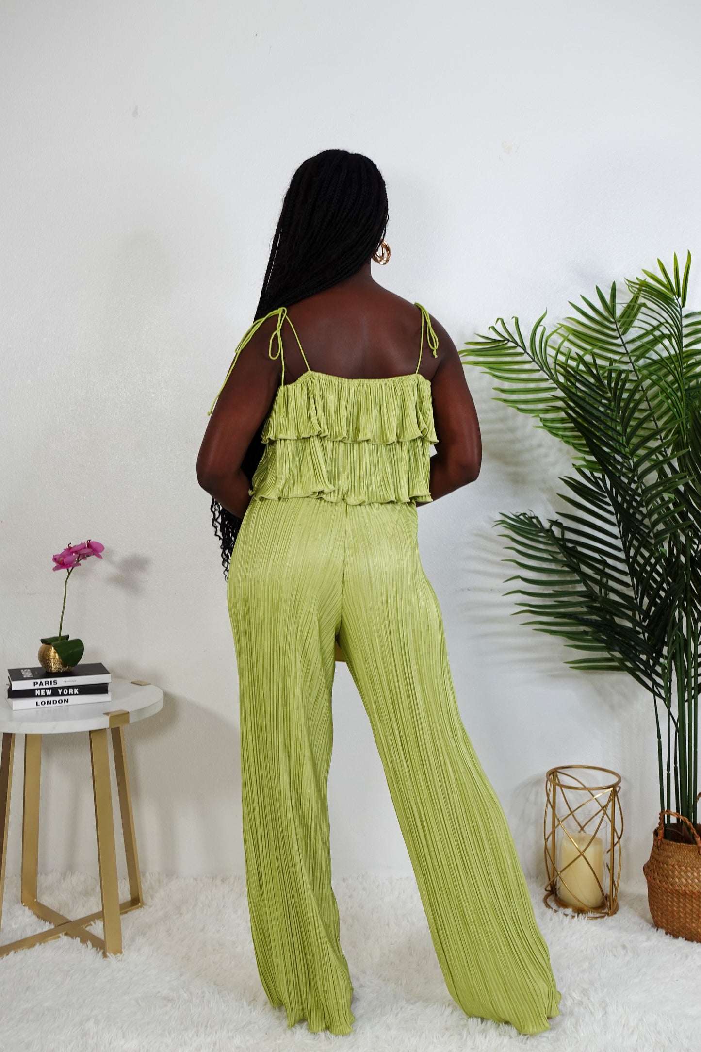 'Soft Life' Pants Set (green)