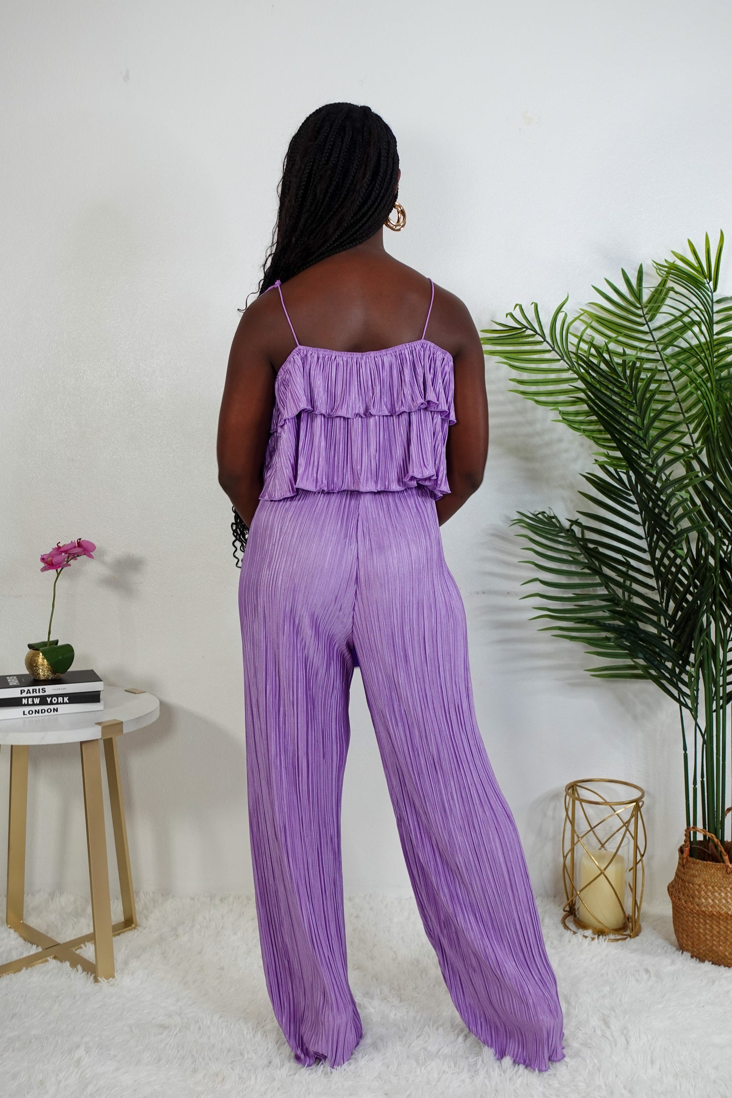 'Soft Life' Pants Set (purple)