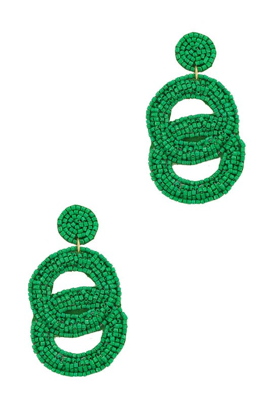 LINKED BEADED EARRINGS