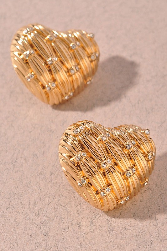 HEART STUD EARRINGS