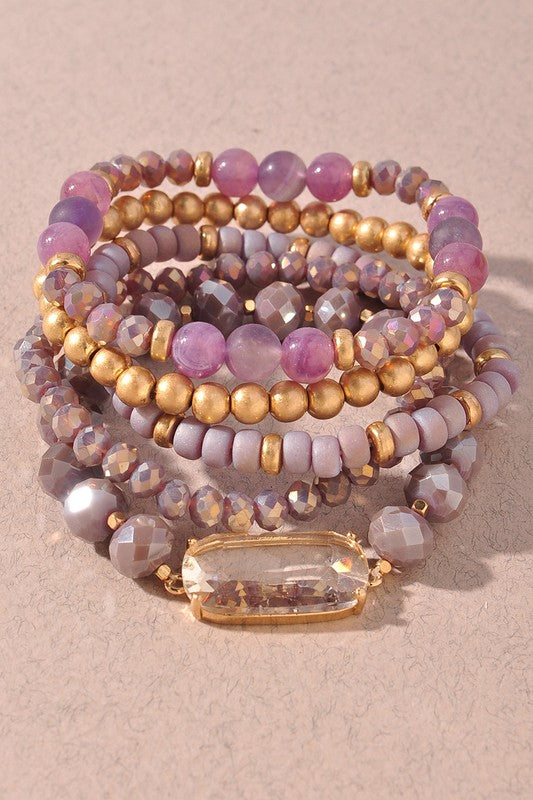 PURPLE LAYERED BRACELETS