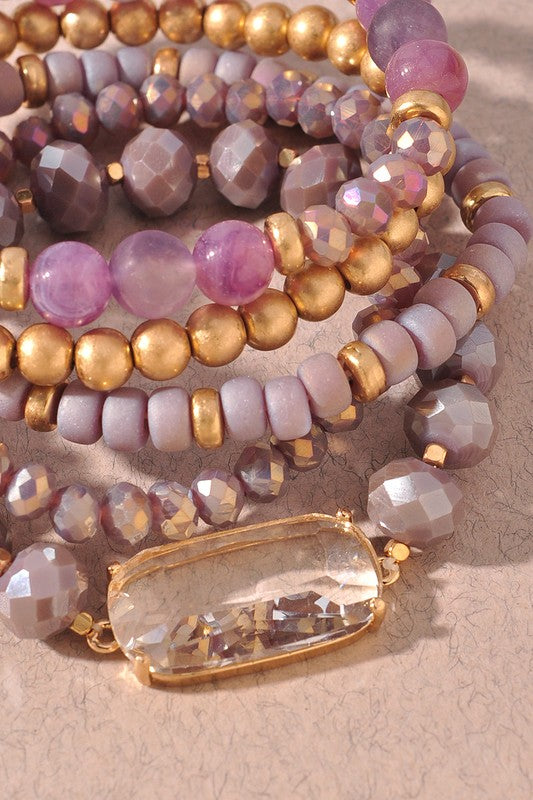 PURPLE LAYERED BRACELETS