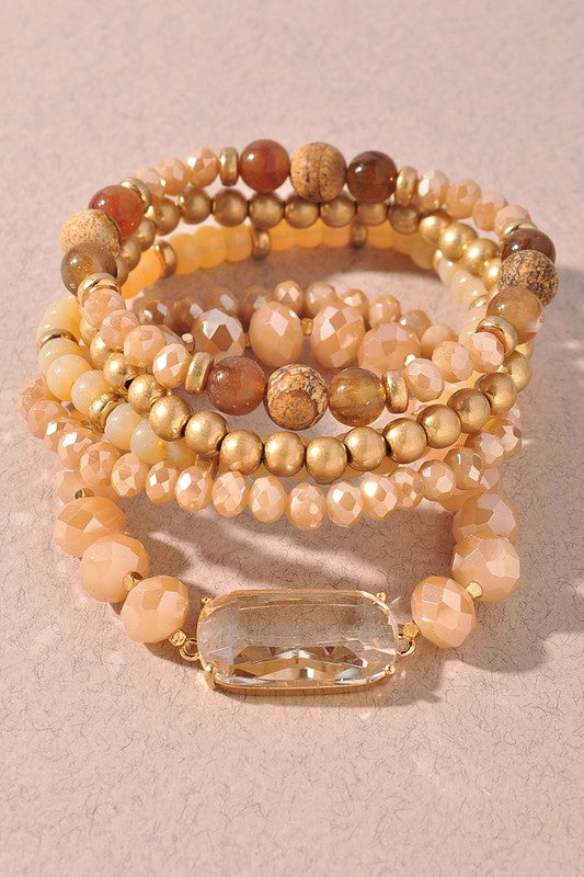 CHAMPAGNE LAYERED BRACELETS