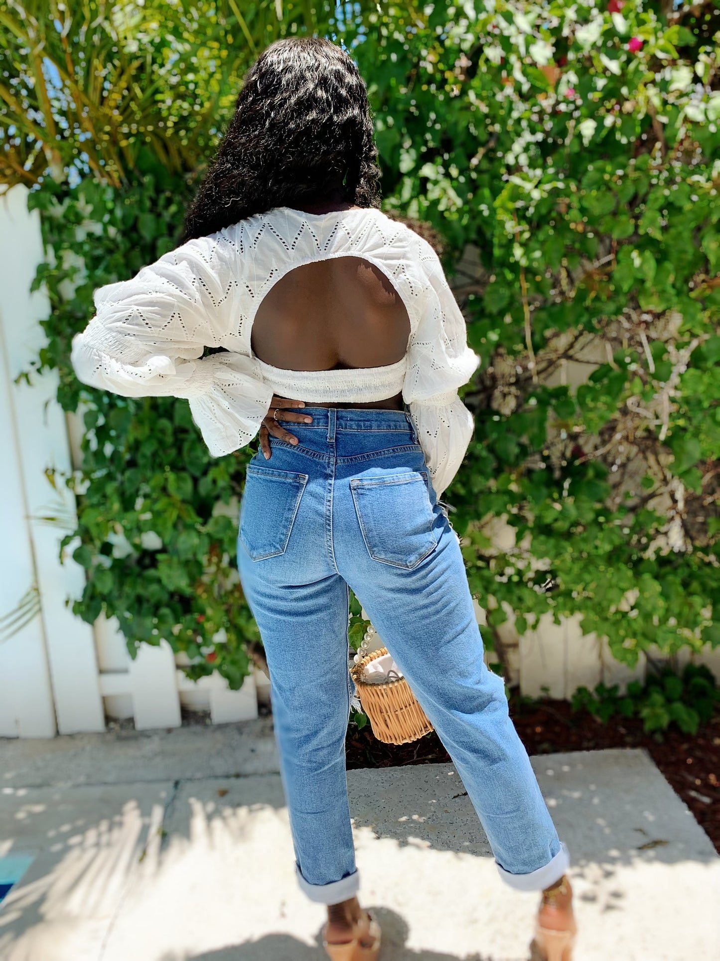 "Ripped" Distress Boyfriend Jeans