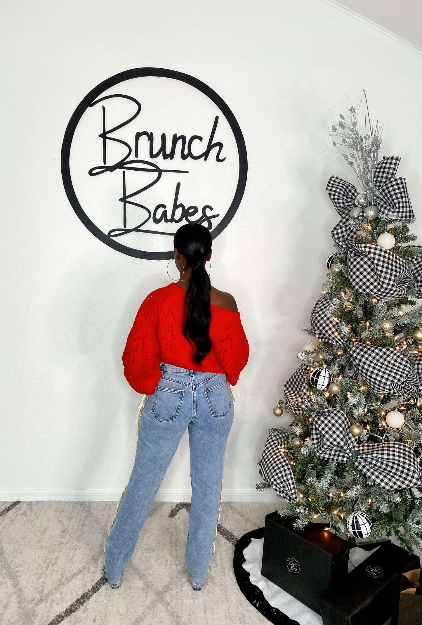 "Santa Baby" Oversized Crop Sweater